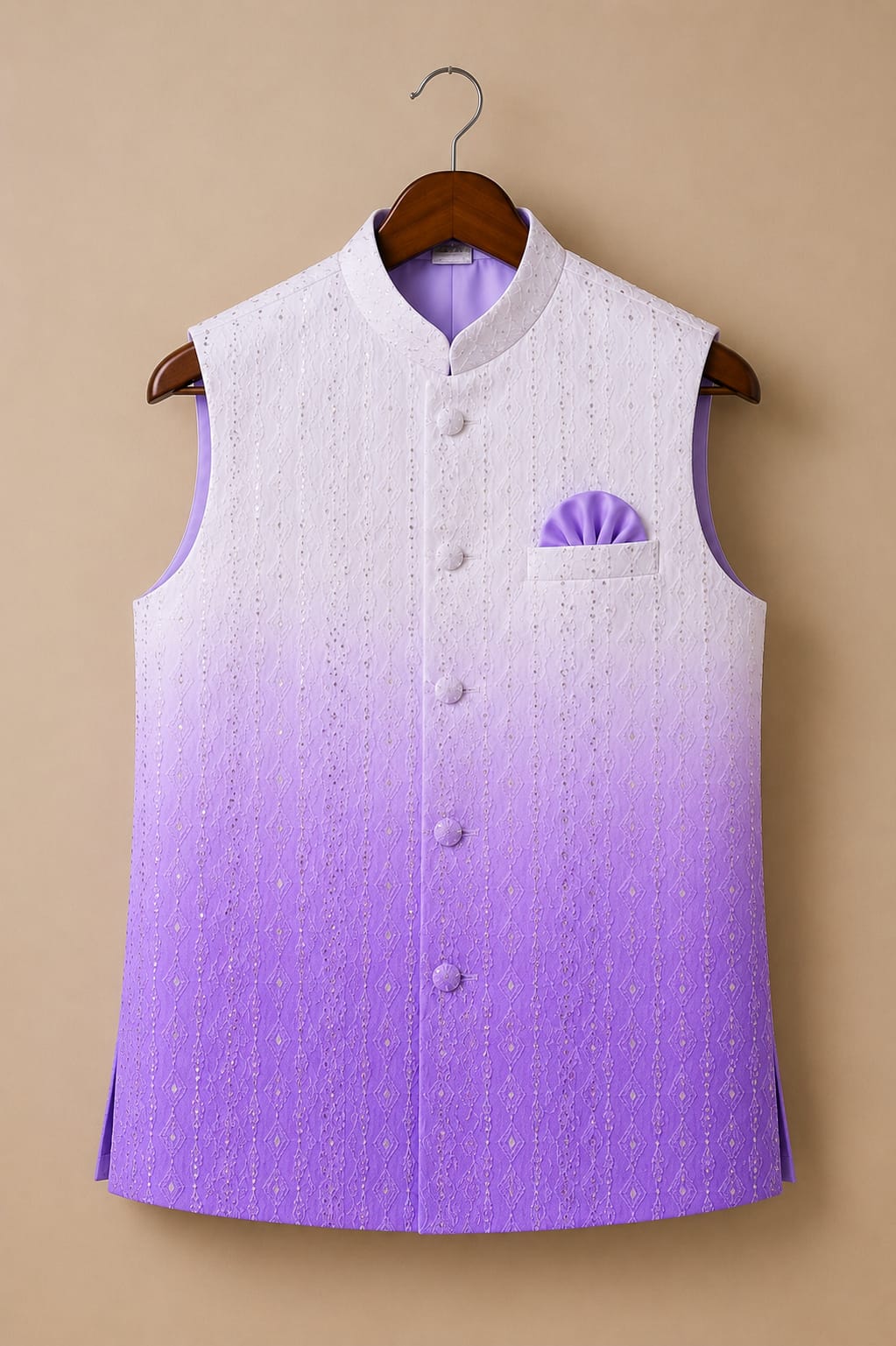 Lilac Riwaaz | Father Son Nehru Jacket Combo