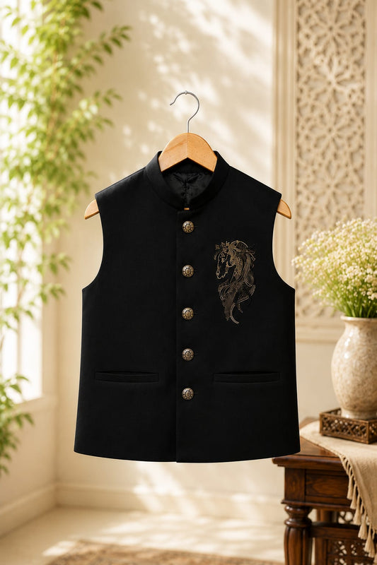 Black Stallion |Son Nehru Jacket