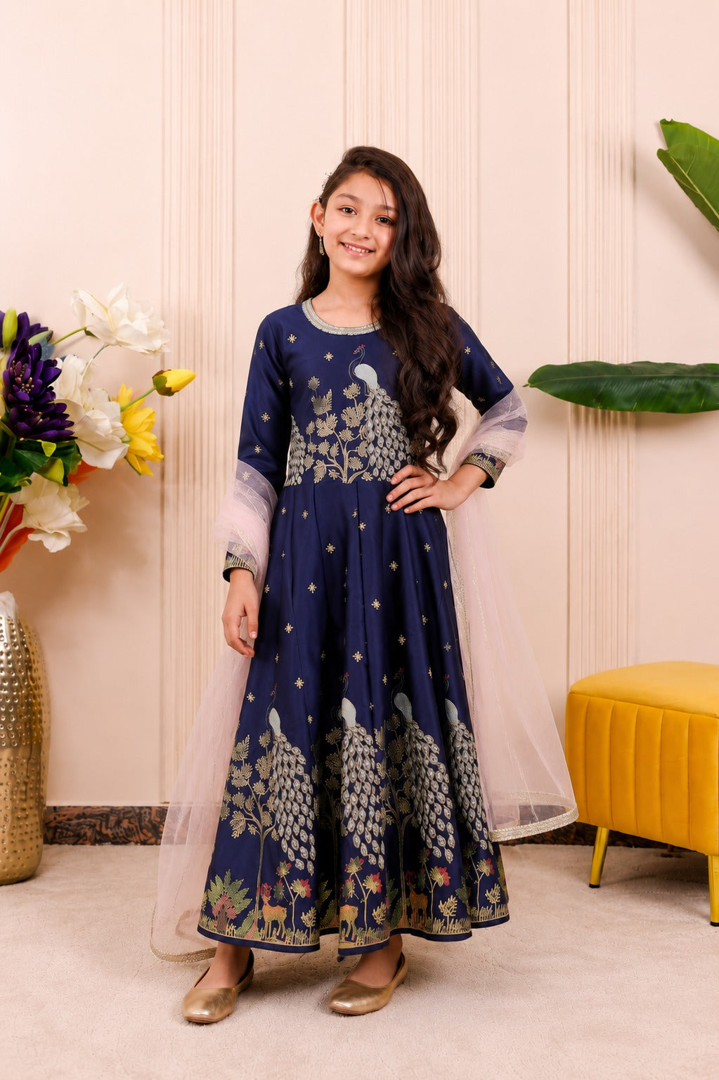 Nazakat Royal Blue | Brother Sister Matching Ethnic Set