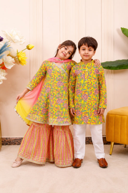 Rangoli Utsav | Brother Sister Matching Ethnic Set