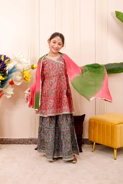 Ruby Pink Brother Sister Matching Ethnic Set