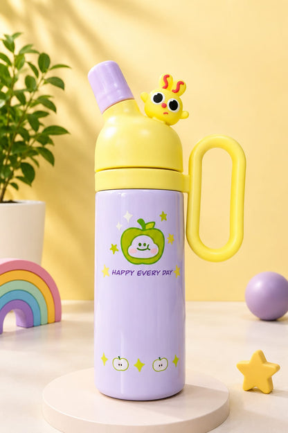 Cartoon Kids Stainless Steel Water Bottle With Handle