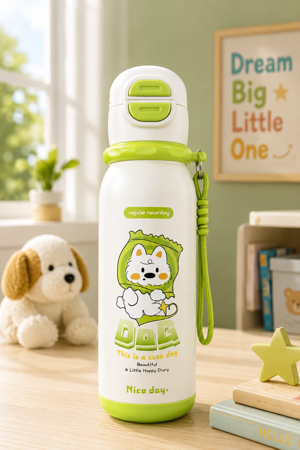 HappySip – Kids Insulated Water Bottle with Carry Strap