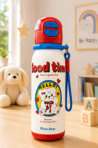 HappySip – Kids Insulated Water Bottle with Carry Strap