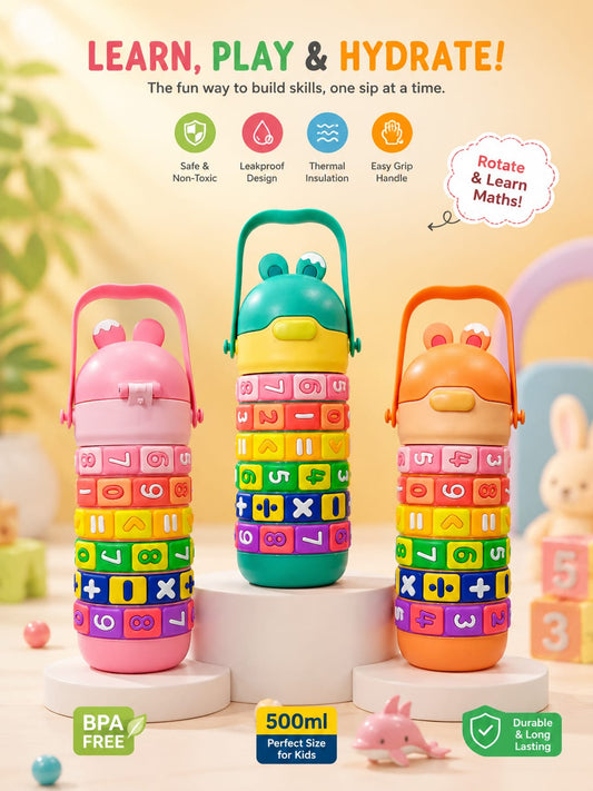 Math Learning Puzzle Water Bottle