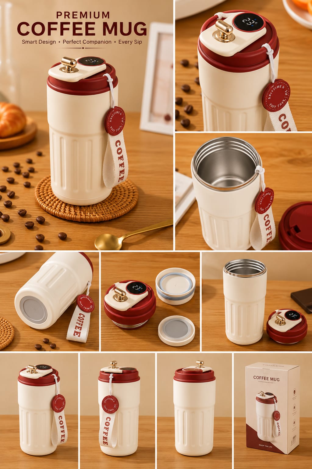 Smart Temperature Display Coffee Mug