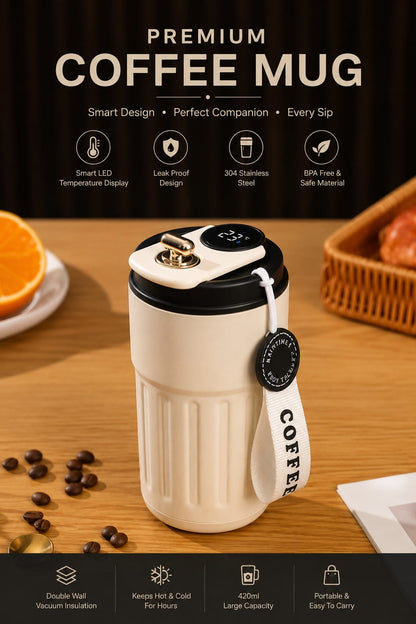 Smart Temperature Display Coffee Mug