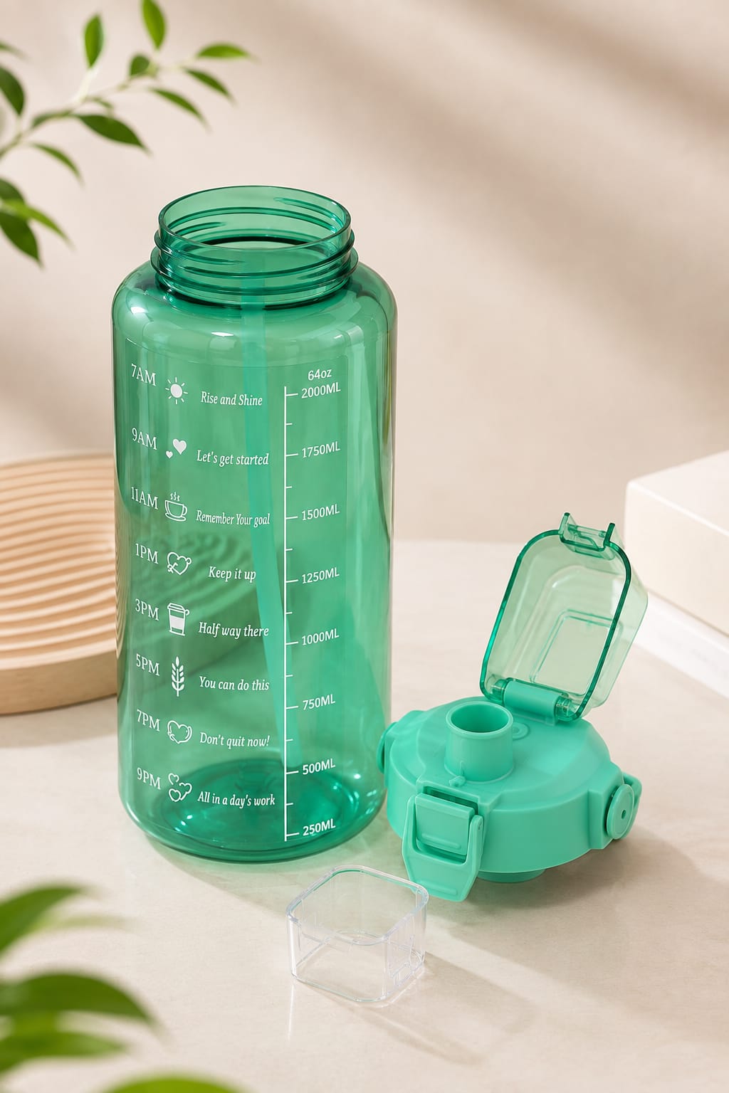 Motivational Plastic Water Bottle