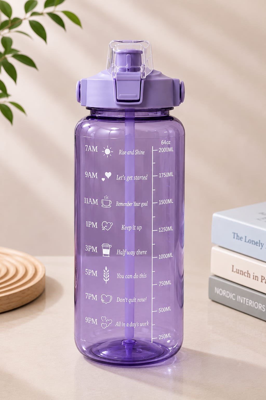 Motivational Plastic Water Bottle