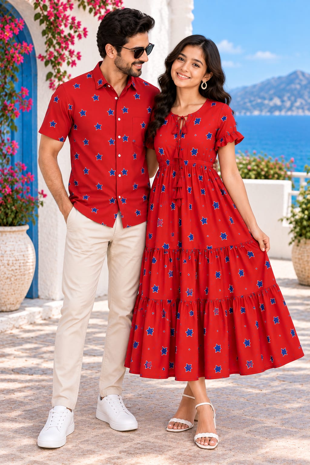 Red Star Print | Family Matching Outfits Set