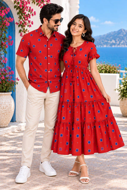 Red Star Print | Family Matching Outfits Set