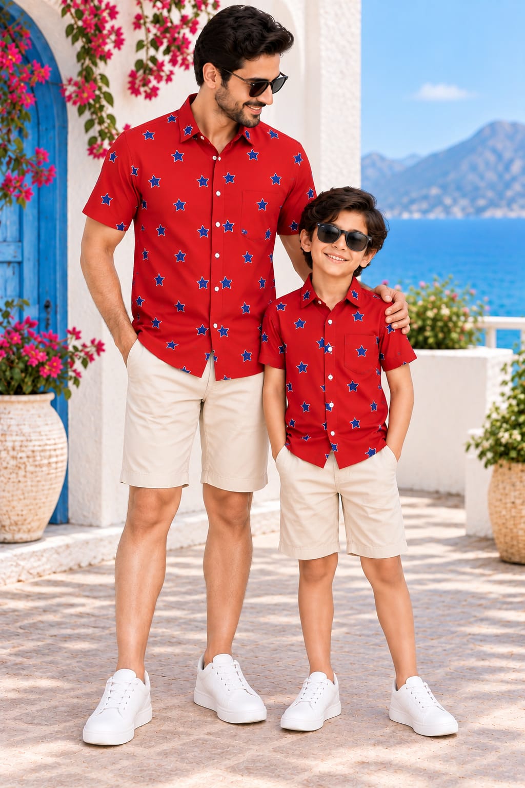 Red Star Print | Family Matching Outfits Set