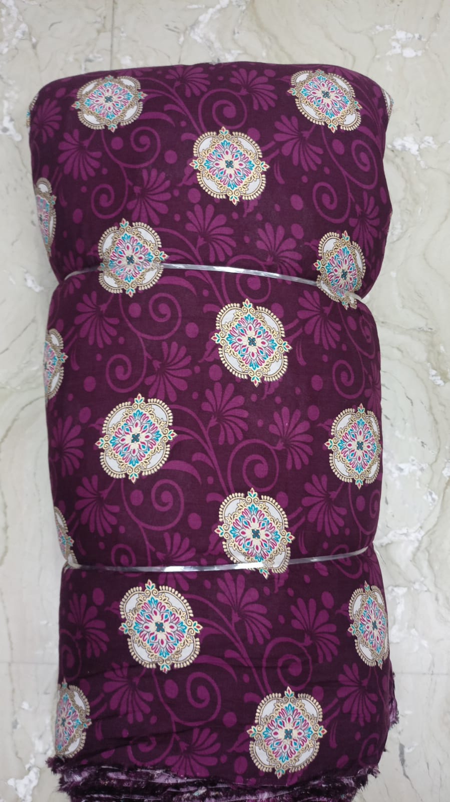 Father Son  Royal Plum Mandal Kurta Pajama Combo Set