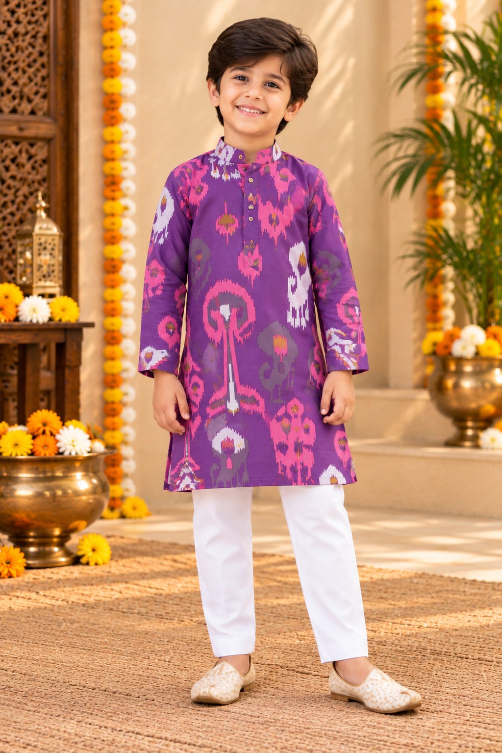 Shahi Gulbahar" Printed  Kurta Pajama Set