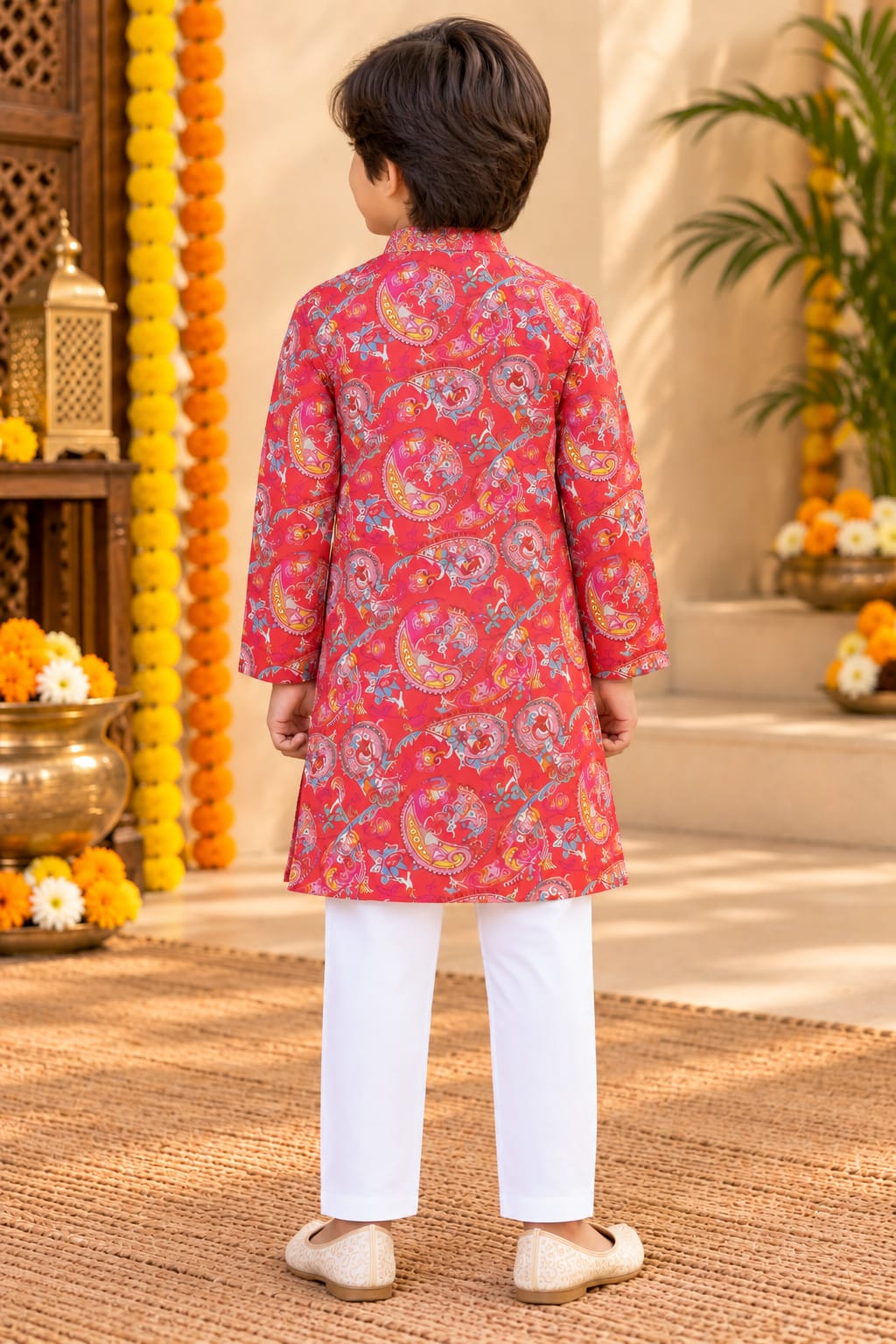 Father-Son Shahi Paisley Twinning Set Kurta Pajama Combo Set