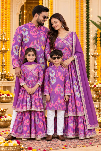 Shahi Gulbahar Print Family Combo Set🎉💛