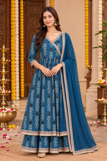 Midnight Lotus Festive | Couple Matching Kurta Outfit