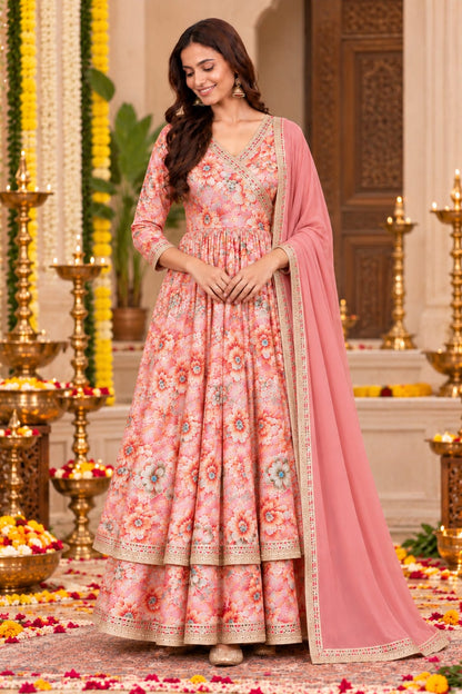 Pastel Bloom Festive | Couple Matching Kurta Outfit