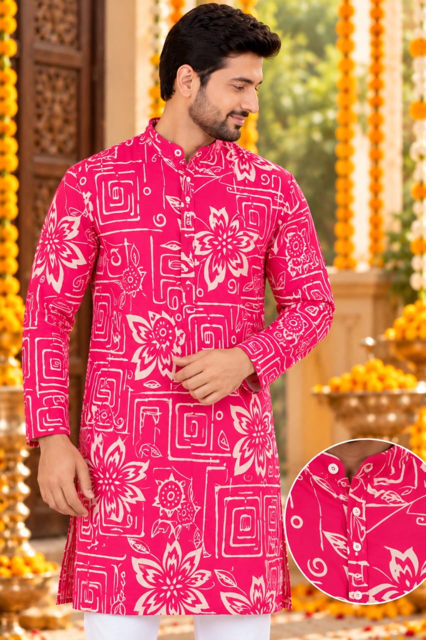 Gulnaar Bloom Father & Son Kurta Pajama Combo Set