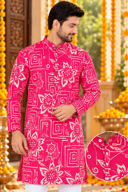 Gulnaar Bloom Father & Son Kurta Pajama Combo Set