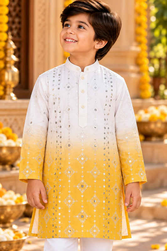 Primium Tie  & Dye Kurta Set For  Kids