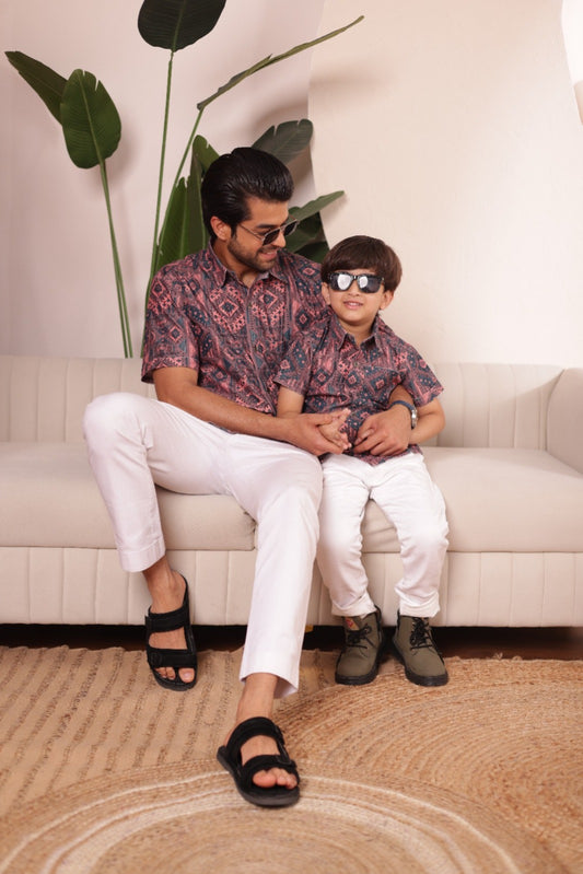 Print shirt for Father & son  combos