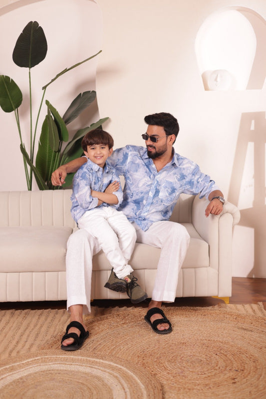 Print shirt for Father & son  combos
