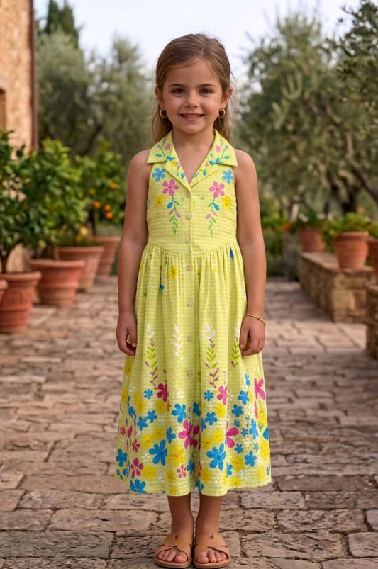 Yellow Blossom | Girl Dress