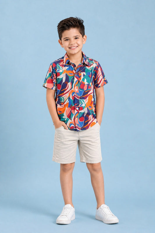 splash carnival print Boys shirts