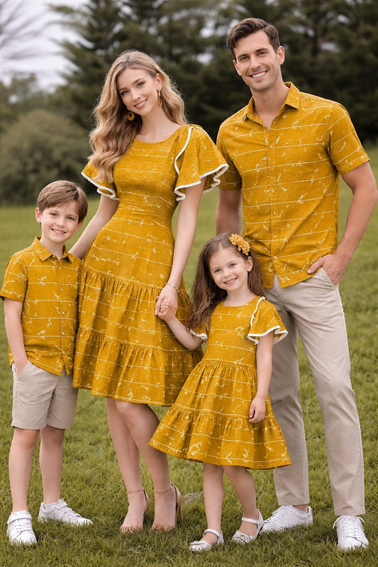 mustard yellow  Signature | Family Matching Outfit