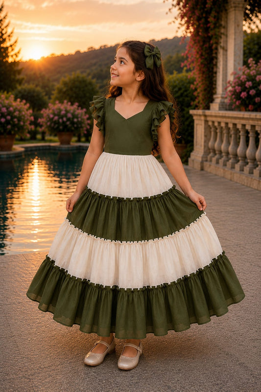 The Olive Harmony Girl Dress