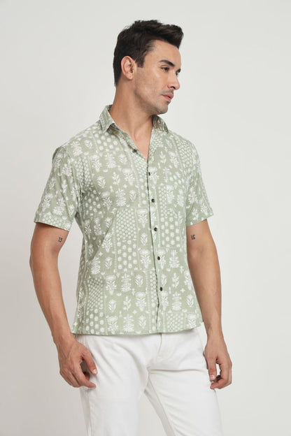 Printed Cotton Casual Shirt For Men