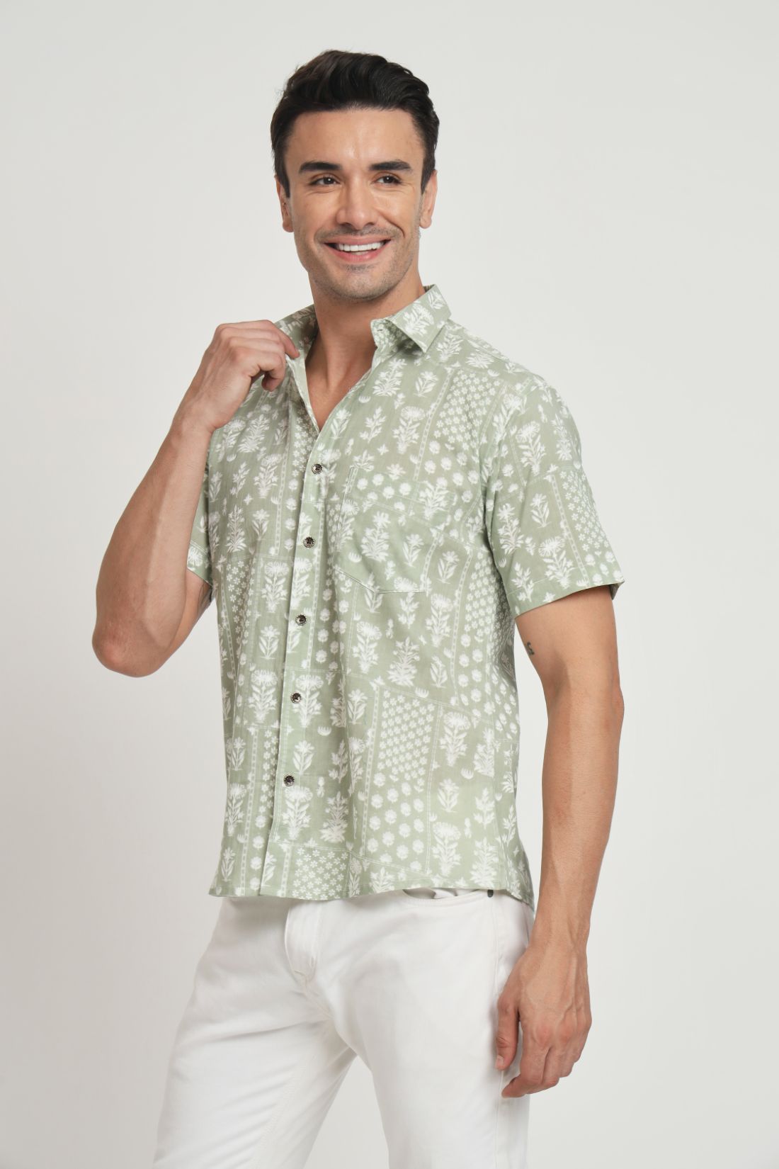 Printed Cotton Casual Shirt For Men