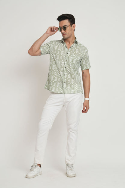 Printed Cotton Casual Shirt For Men