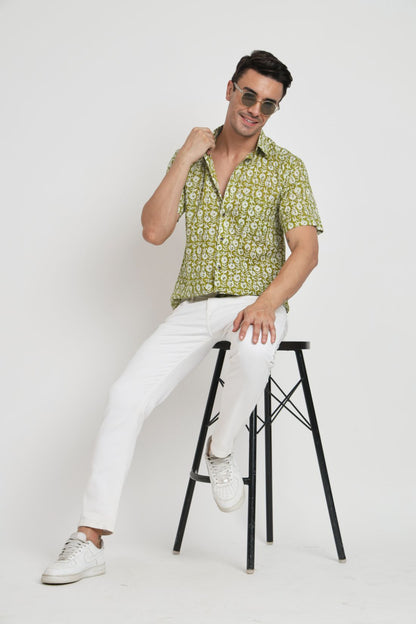 Printed Cotton Casual Shirt For Men
