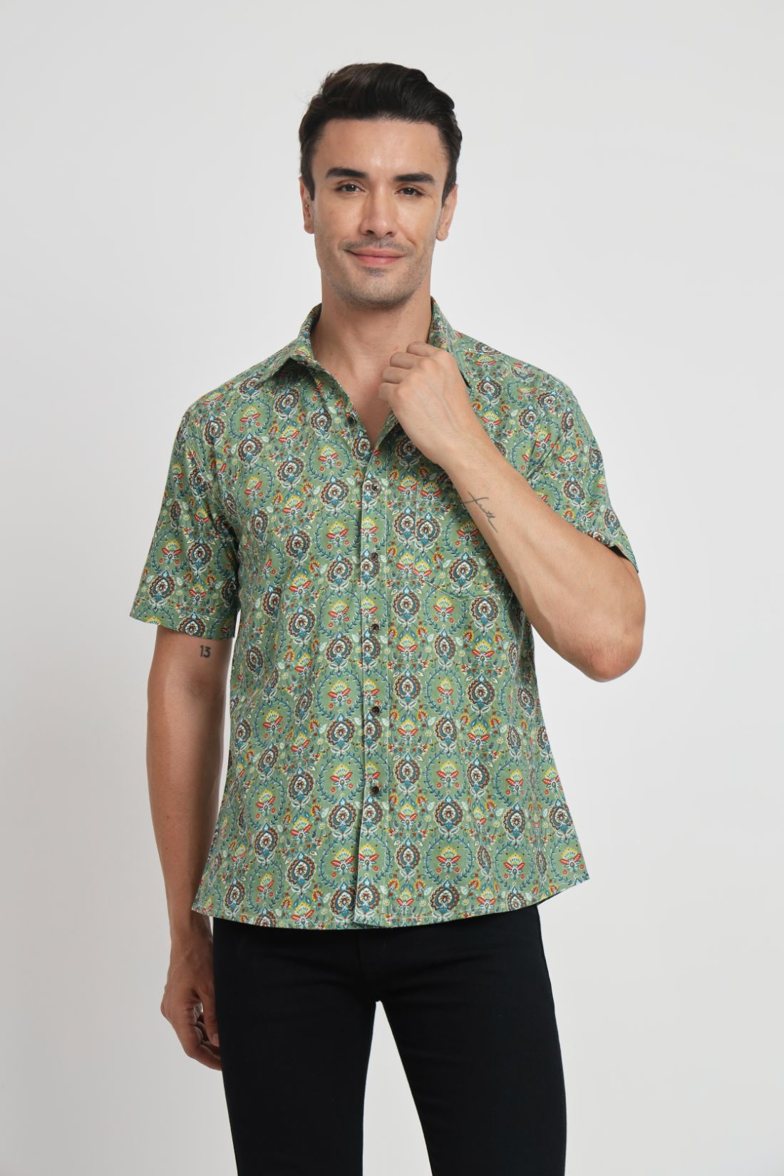 Printed Cotton Casual Shirt For Men