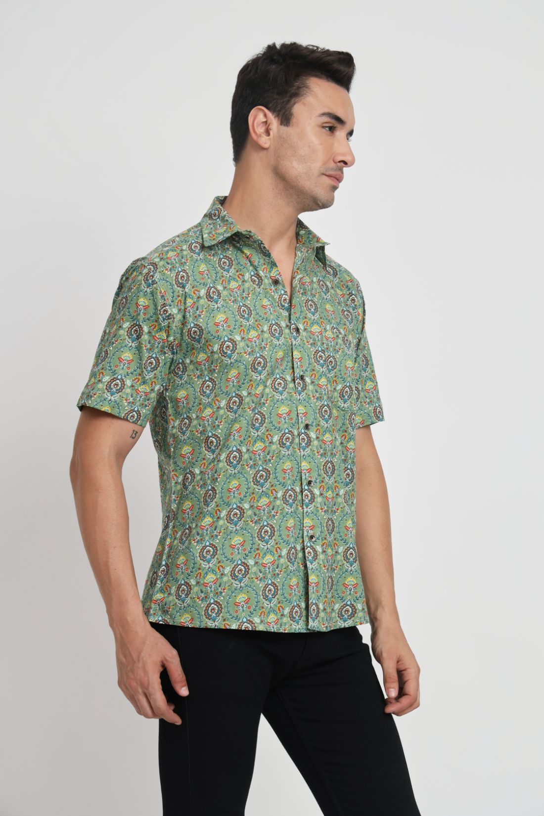 Printed Cotton Casual Shirt For Men
