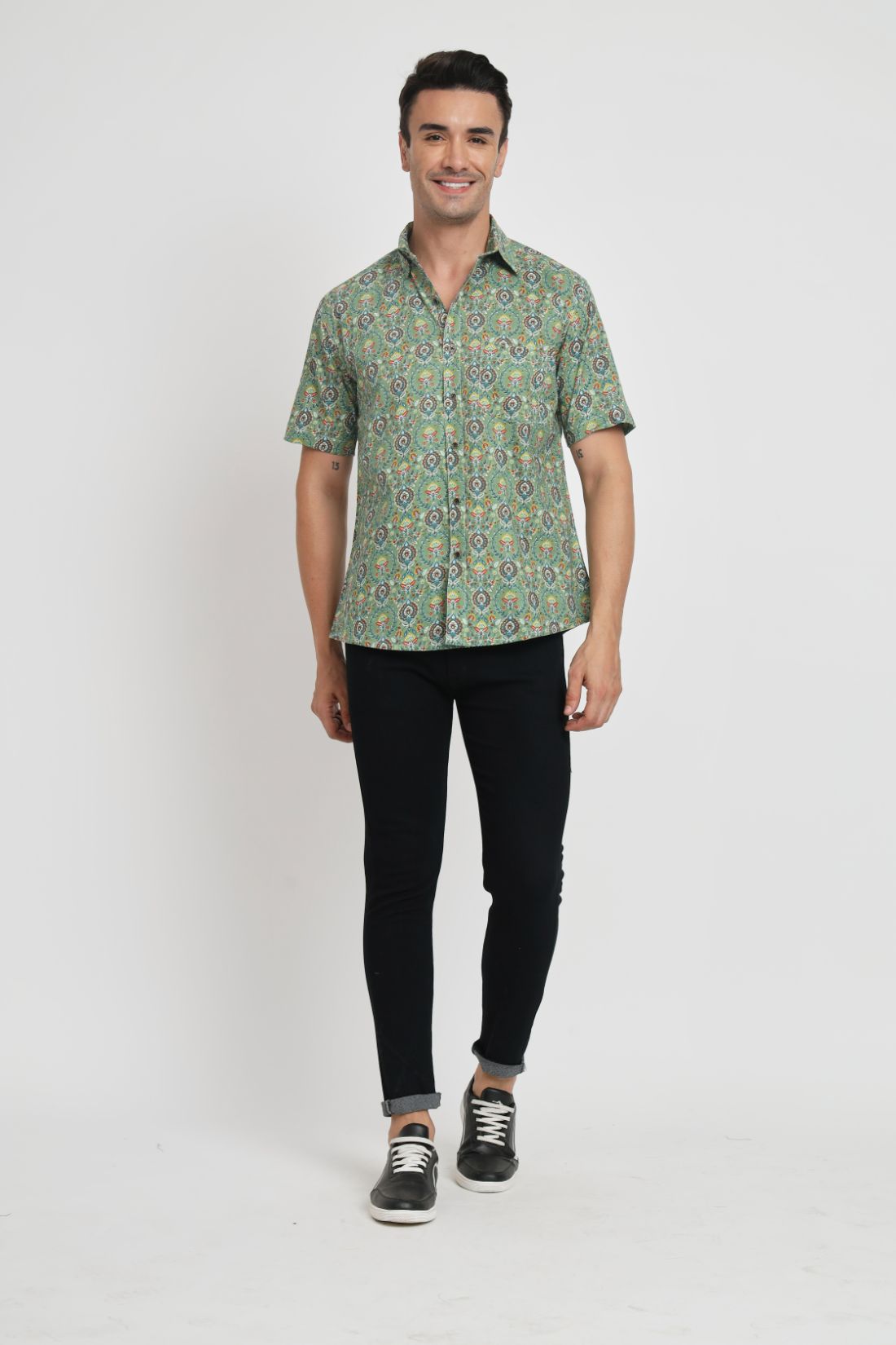 Printed Cotton Casual Shirt For Men