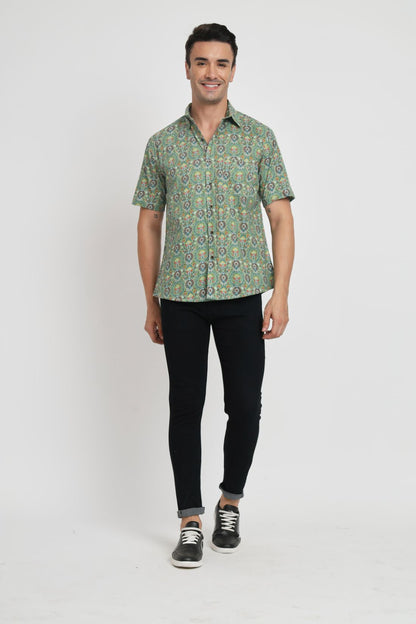Printed Cotton Casual Shirt For Men