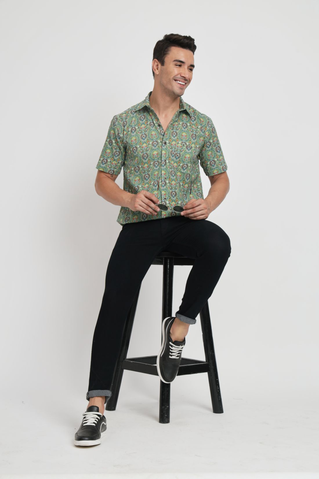 Printed Cotton Casual Shirt For Men