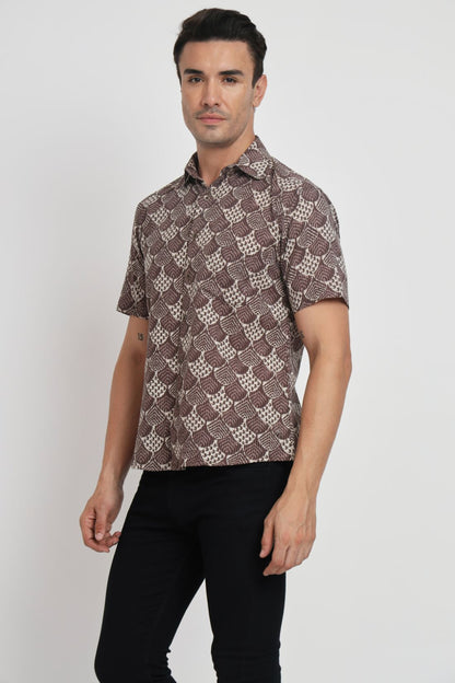 Printed Cotton Casual Shirt For Men