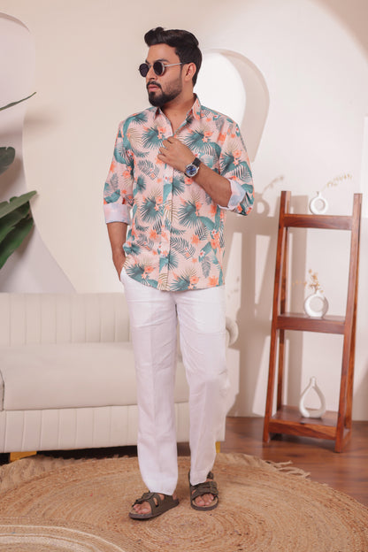 Father wearing Desi Chic premium cotton ethnic style matching shirt