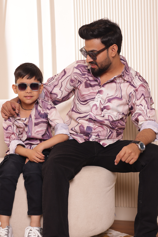 Father son matching shirts Twist & Traditions festive wedding set