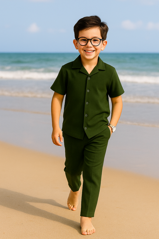 Stuffieland Green Boy Set – Cotton Blend Stretch Fit
