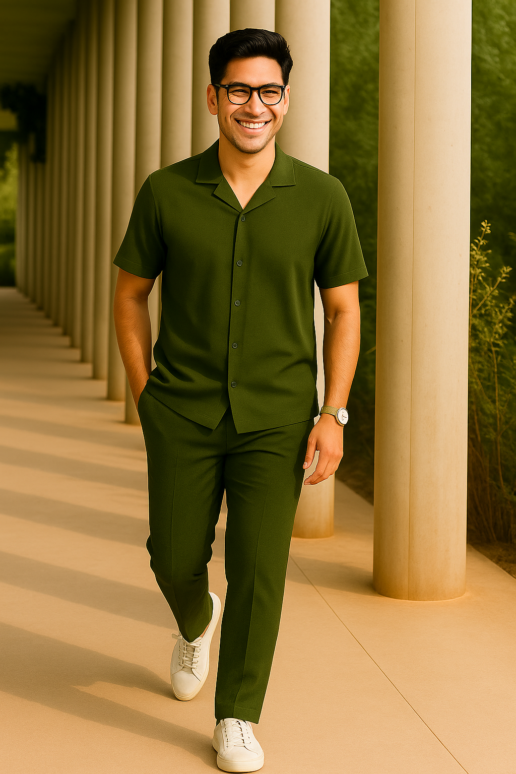 Stuffieland Green Family Twinning Combo Set – Cotton Blend Stretch Fit