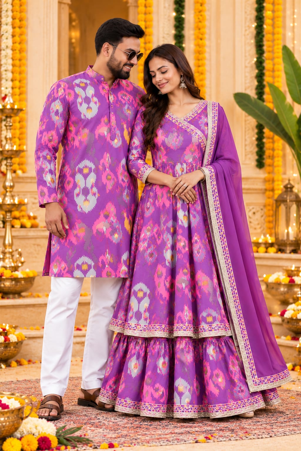Shahi Gulbahar Print | Couple Matching Kurta Outfit