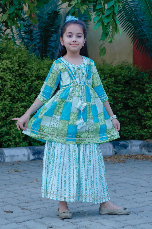 Sharara, kurta and Duptta set