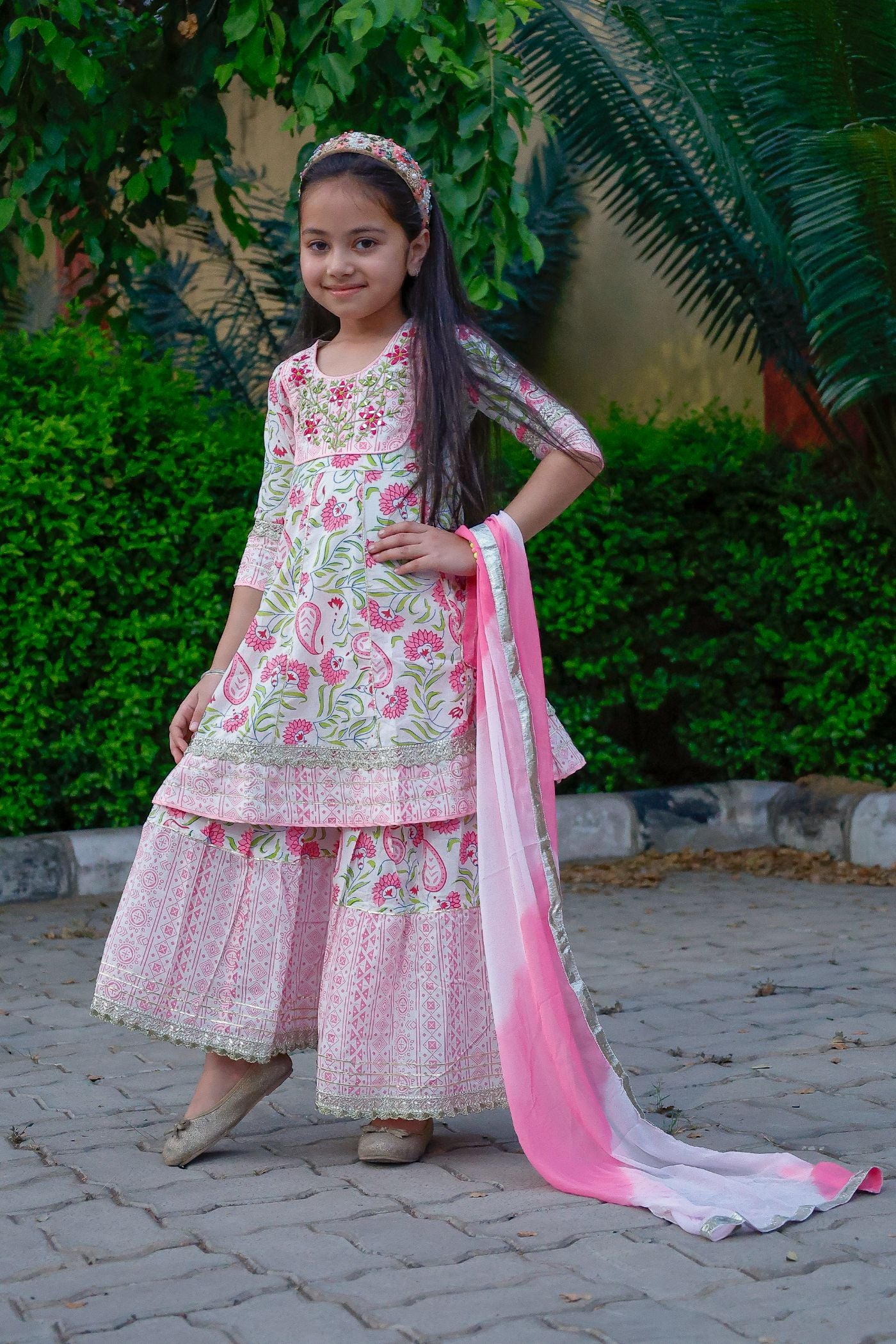 Sharara, kurta and Duptta set