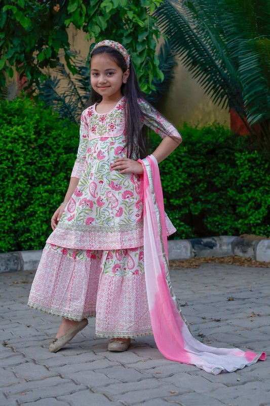 Sharara, kurta and Duptta set