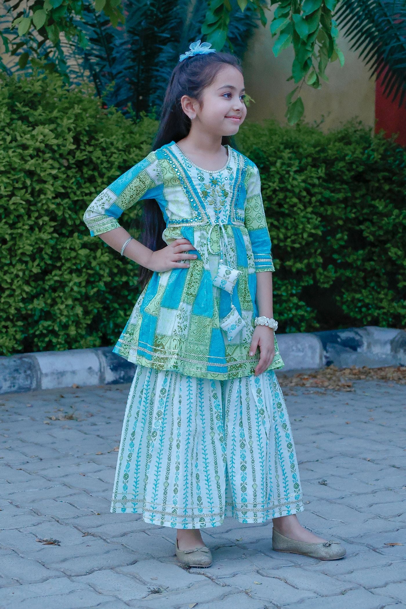 Sharara, kurta and Duptta set